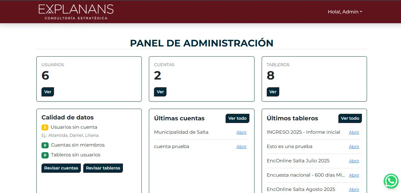 Sistema Web para Explanans — imagen 1